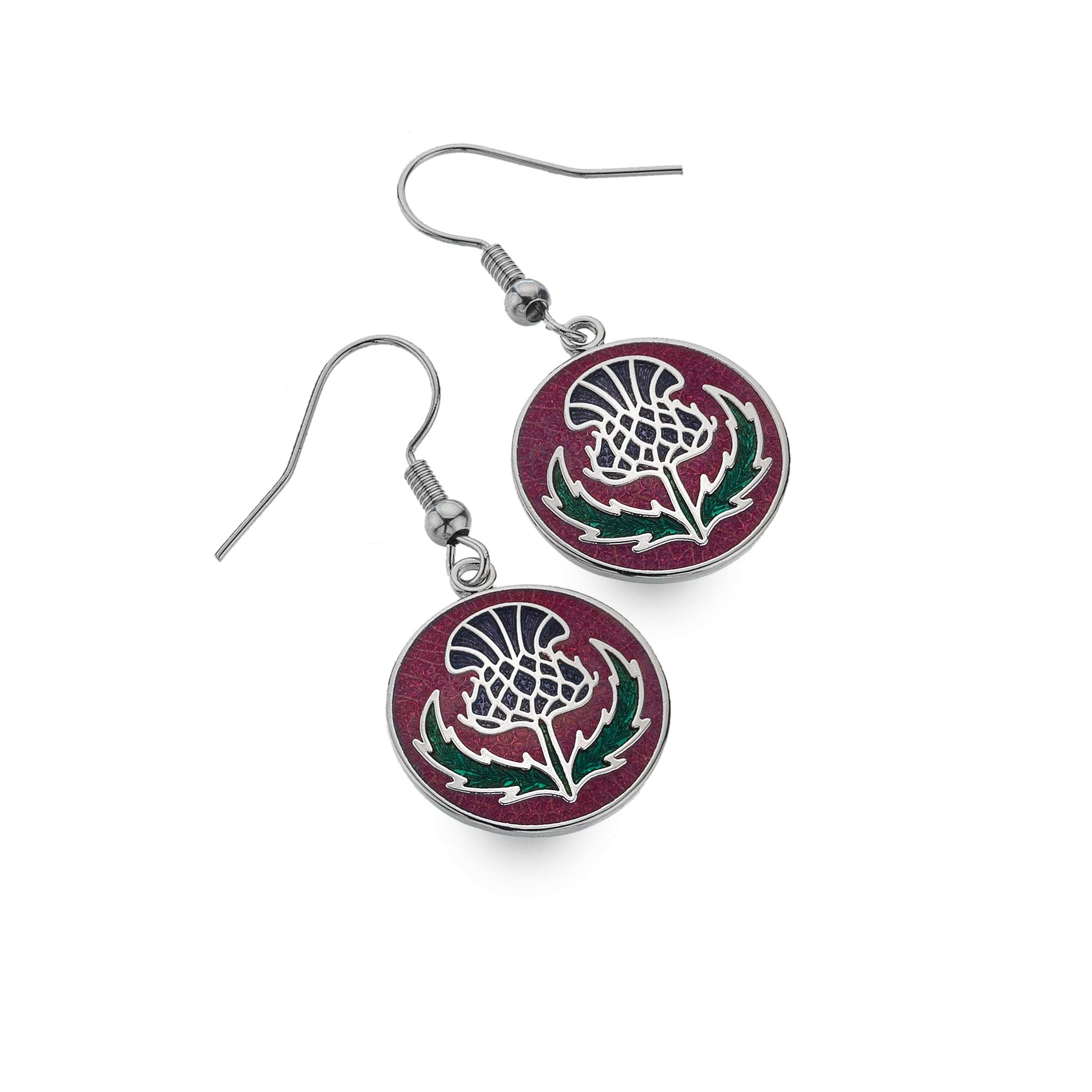 Red Thistle Earrings